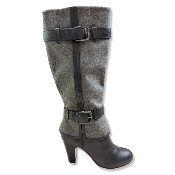 ⭐️EURO SOFT Brinkley Boots by SOFFT Grey Flannel Buckle Tall Boots - Picture 2 of 9